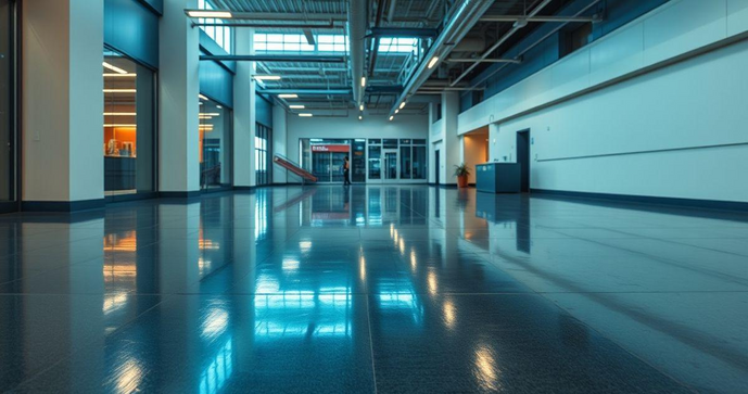 Piso industrial polido e suas vantagens para ambientes comerciais