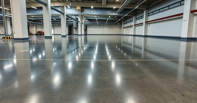 Piso industrial de concreto polido oferece estética e durabilidade para seu negócio